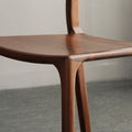 Solid Wood Dining Chair – Modern Walnut Minimalist Chair